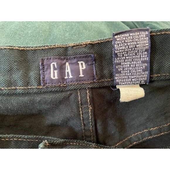 Vintage 90s Y2K GAP Dark Green Jeans Women's Size 10 Ankle High Rise Tapered USA - Picture 7 of 7